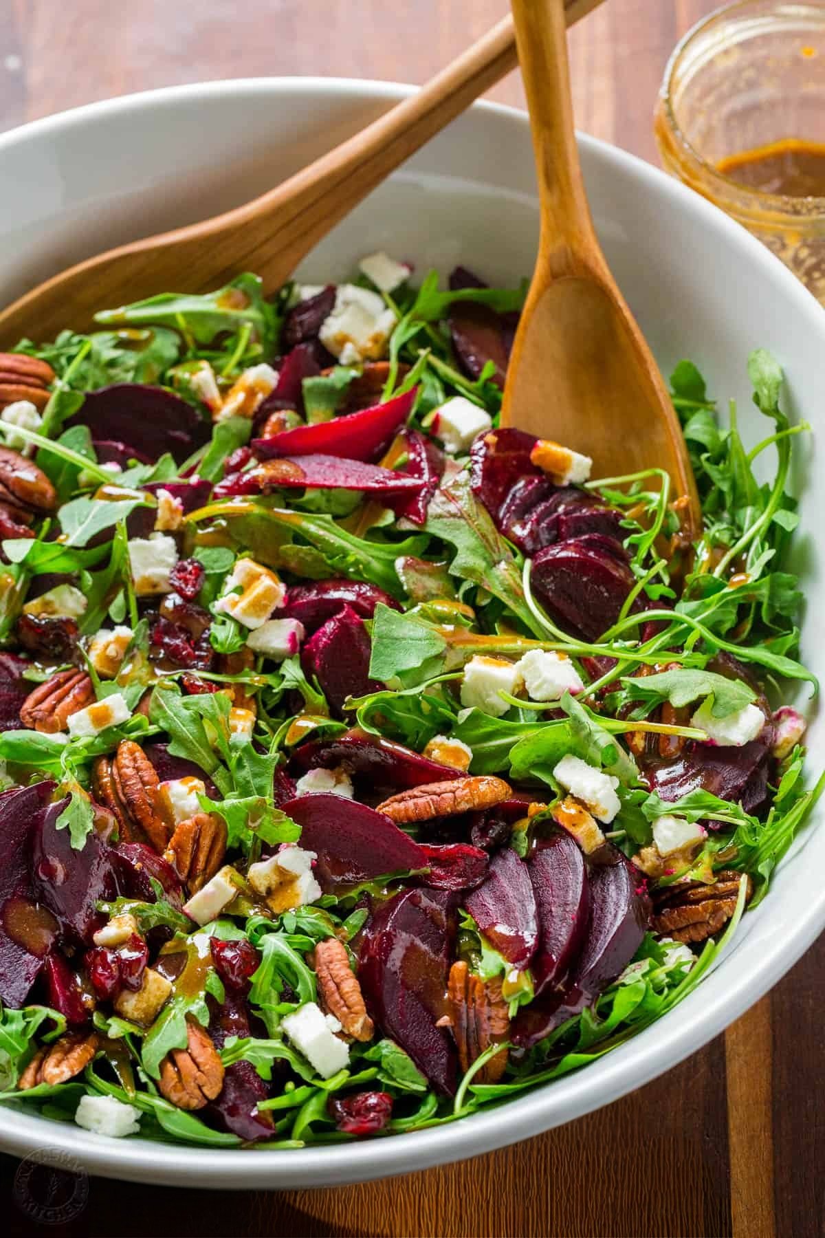 Roasted Beet Salad with Goat Cheese and Balsamic