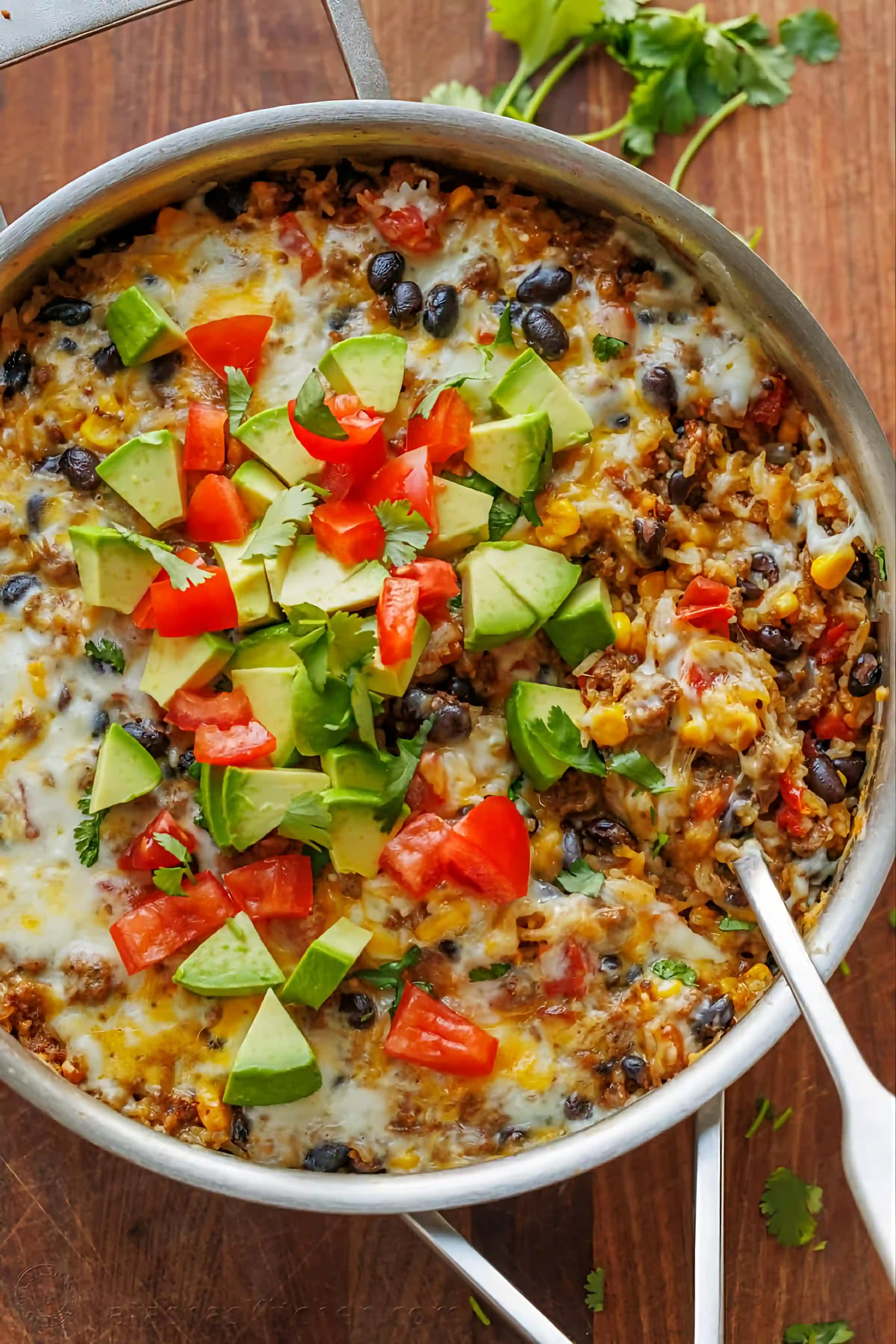 Mexican Beef and Rice Skillet