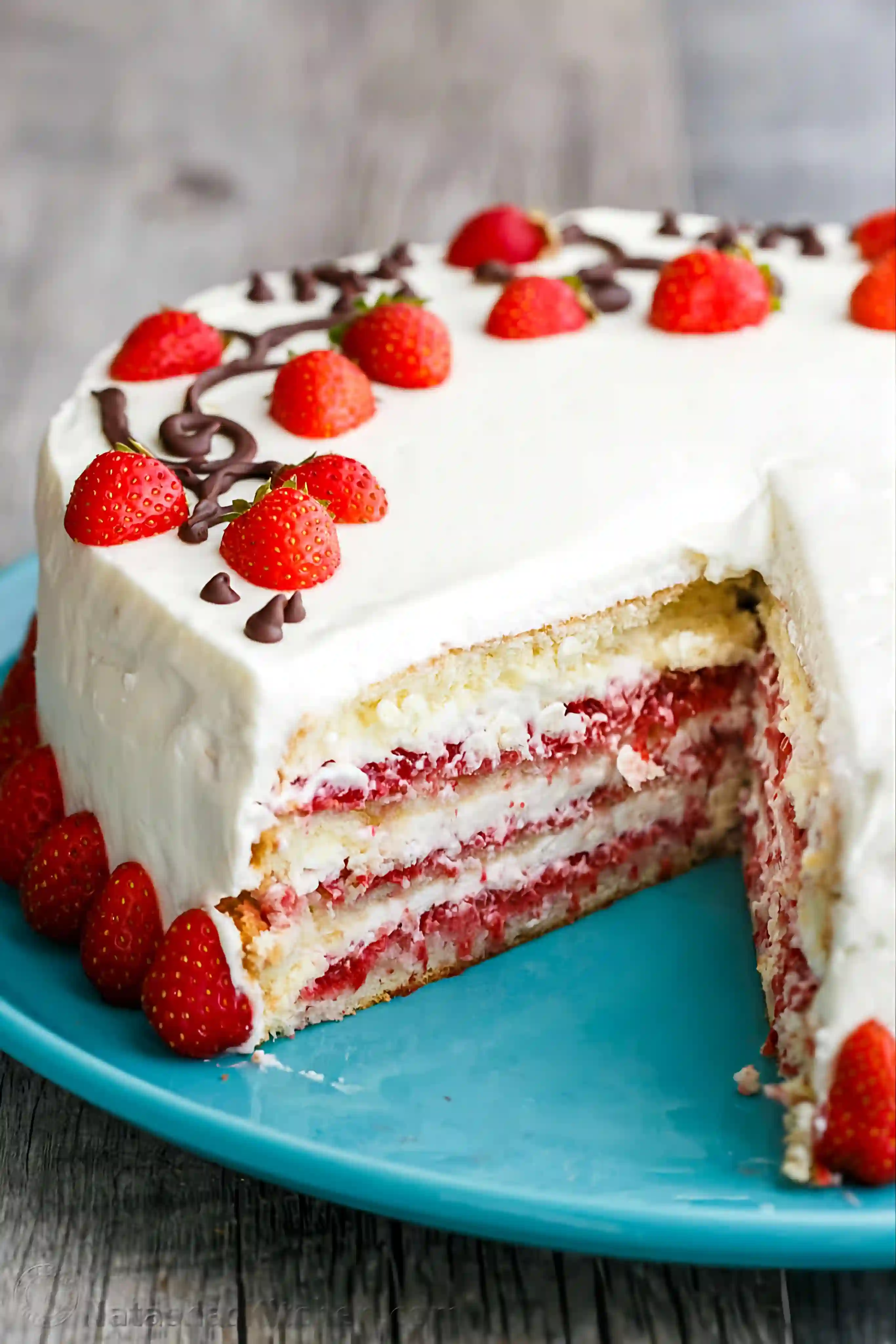Strawberry Cake with Cream Cheese Frosting