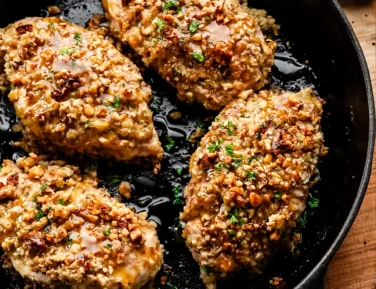 Walnut Crusted Chicken With Honey Mustard